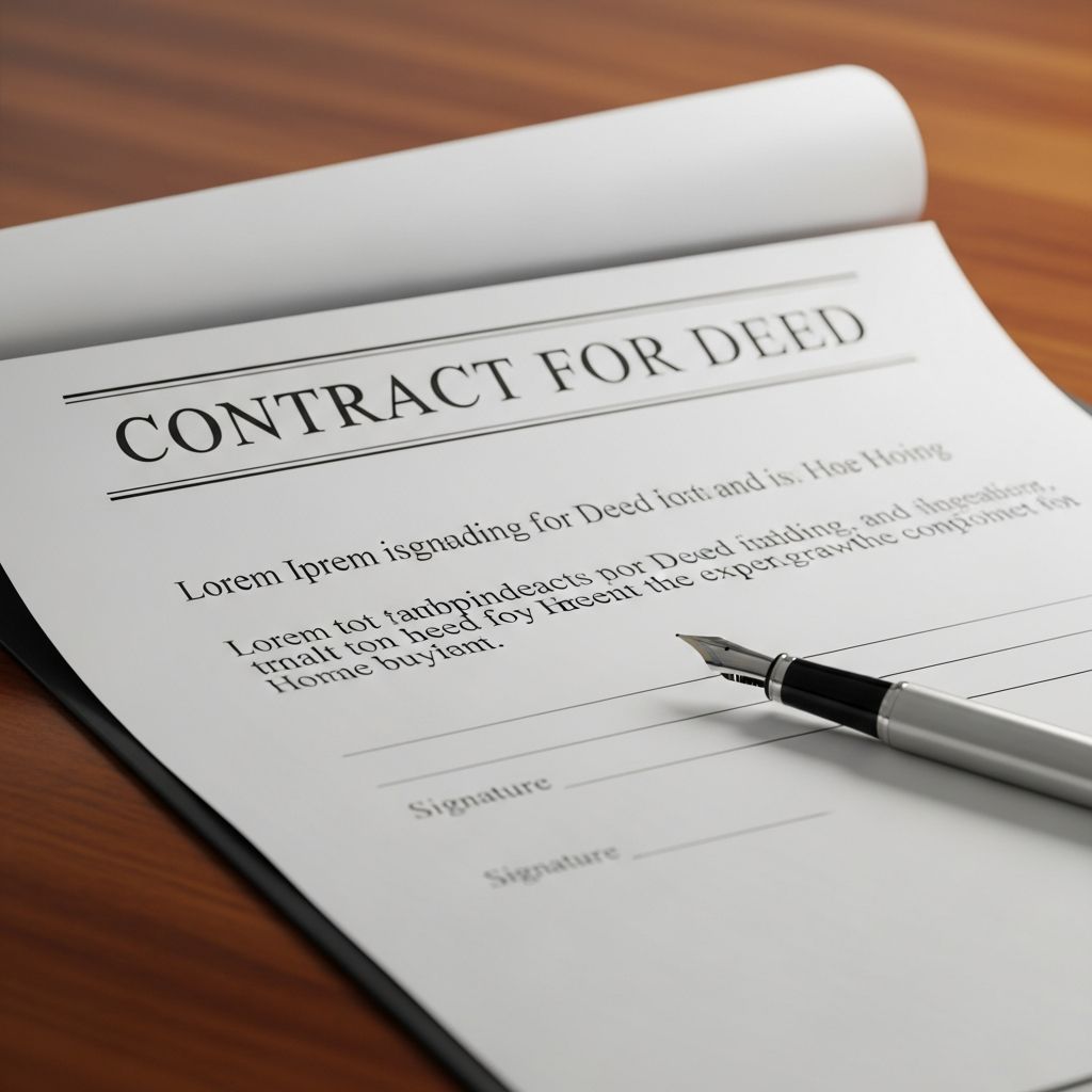 Learn how contracts for deed work, their risks, and key questions to ask before using this alternative path to homeownership.