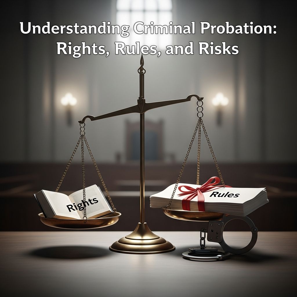 Learn how criminal probation works, what conditions you must follow, and what happens if you violate the terms of your community supervision.