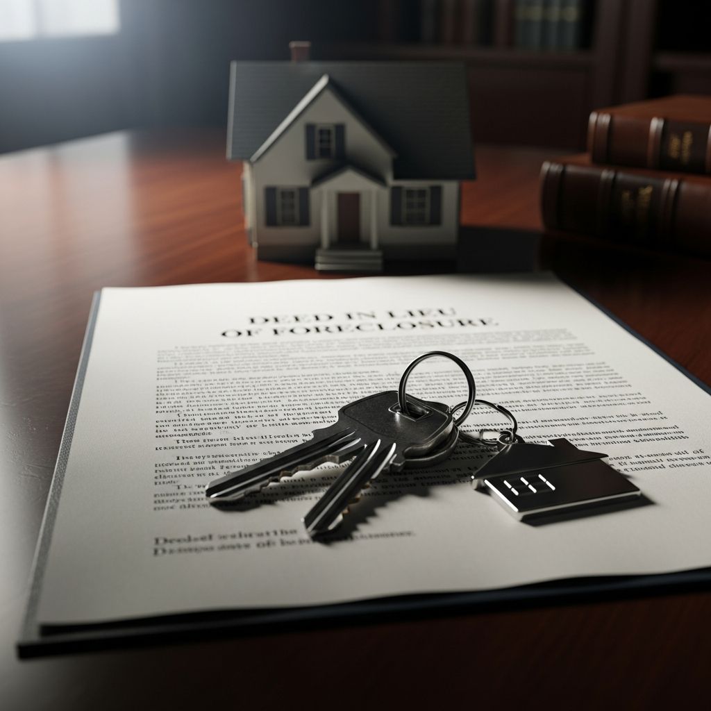 Learn how a deed in lieu of foreclosure works, when it may help, and what risks homeowners should weigh before deciding.