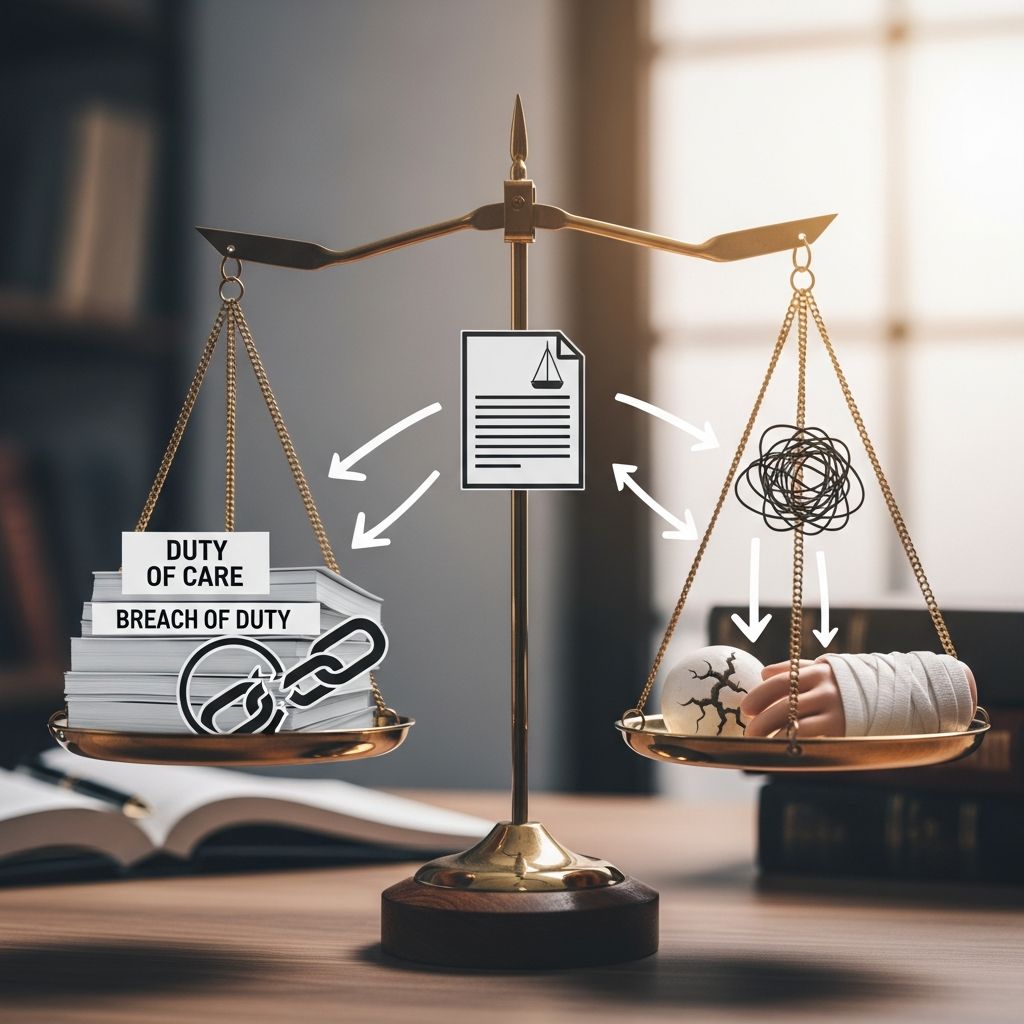 Learn how duty, breach, causation, and damages work together to make or break a negligence case in personal injury law.