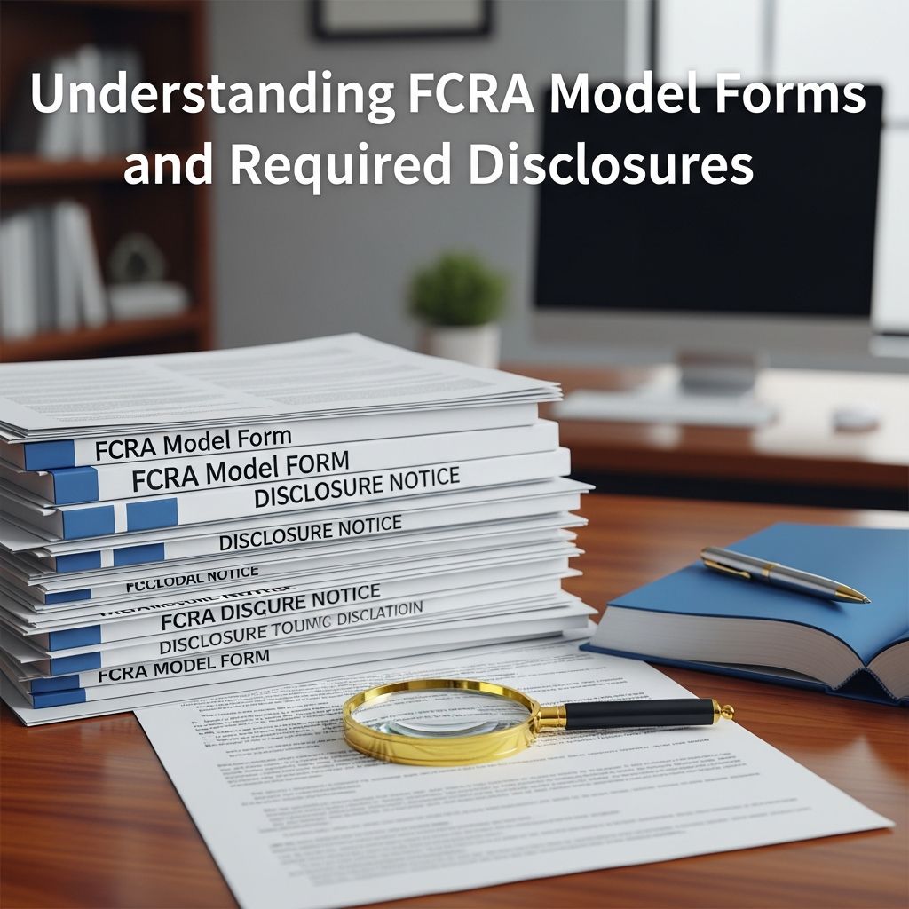 Learn how Fair Credit Reporting Act model forms and disclosures help organizations comply and protect consumer credit reporting rights.
