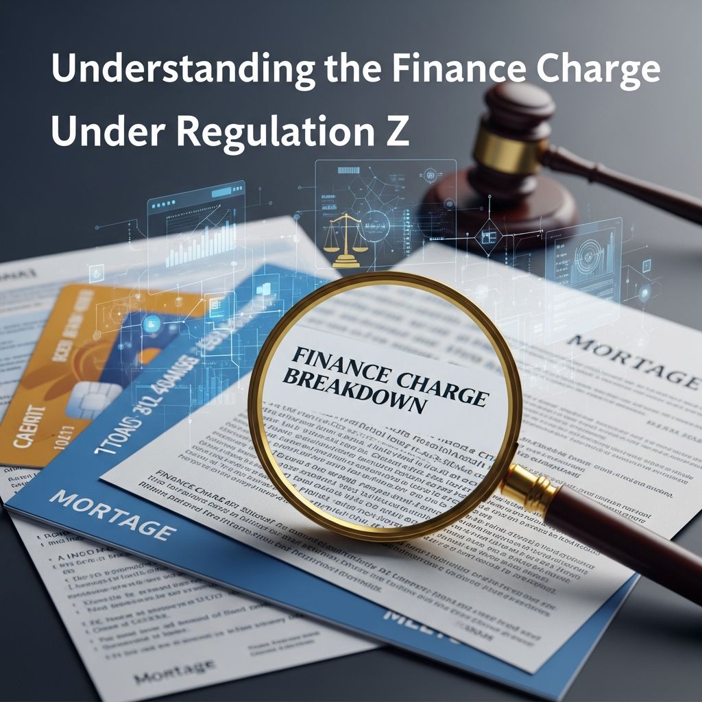 Learn how Regulation Z defines, includes, and excludes finance charges so you can better understand the real cost of consumer credit.