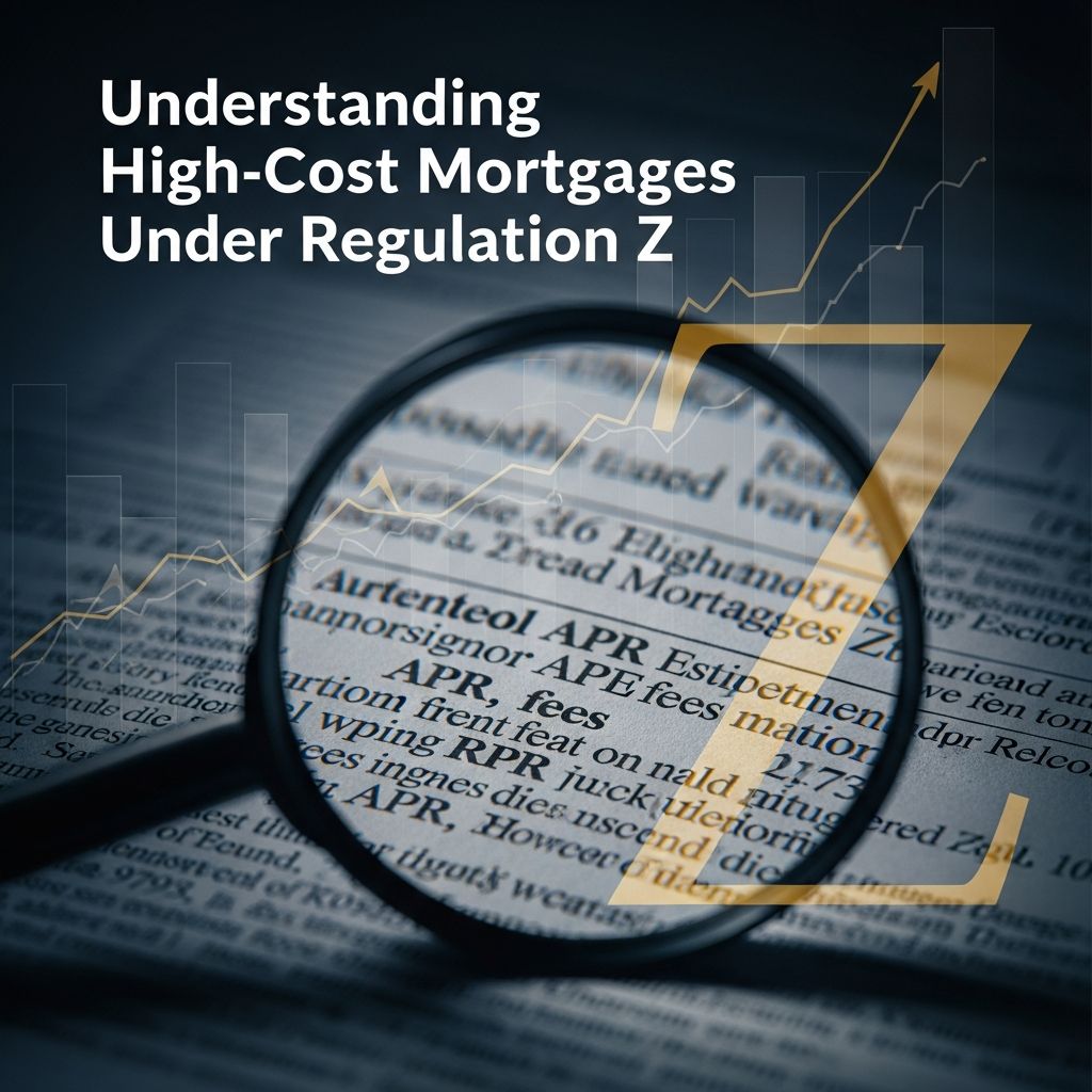 Learn how U.S. Regulation Z defines and restricts high-cost mortgages to protect consumers from abusive home loan terms.