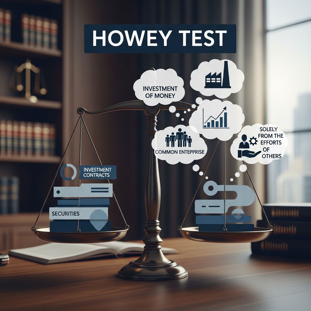 Learn how the Howey Test defines investment contracts and why it matters for securities, startups, and digital assets.