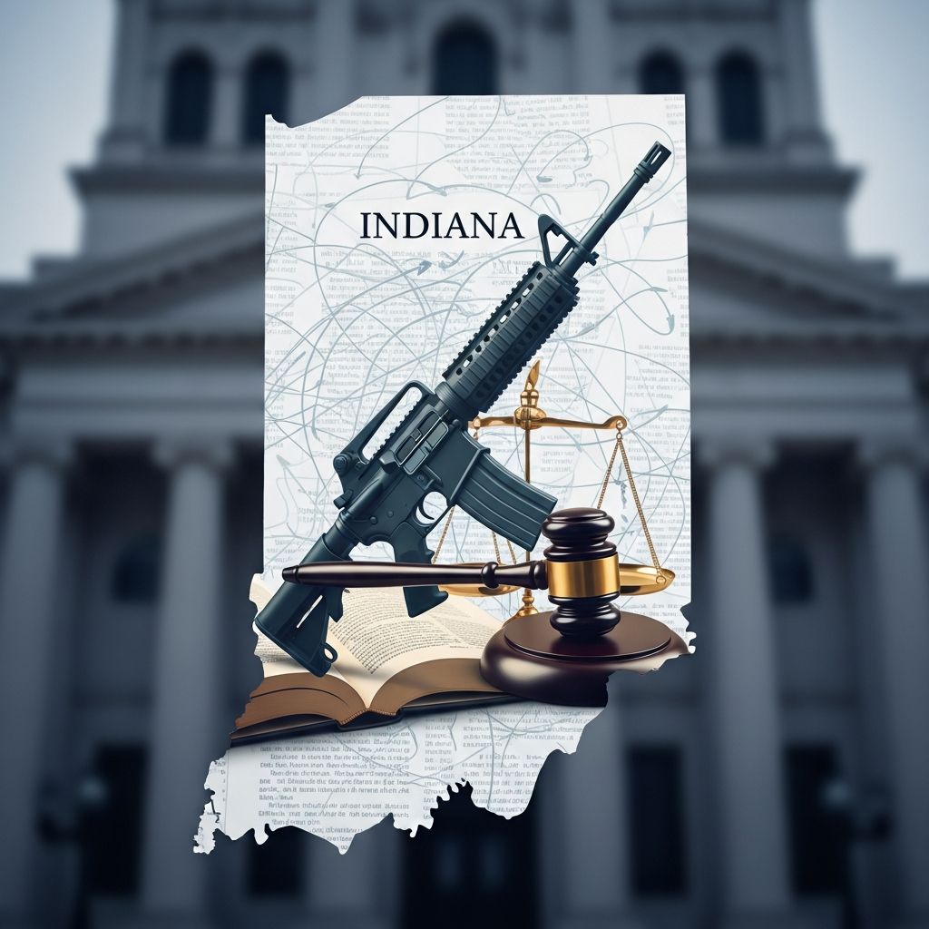 A clear, practical guide to Indiana firearm rules, from permitless carry and age limits to prohibited locations and red flag procedures.