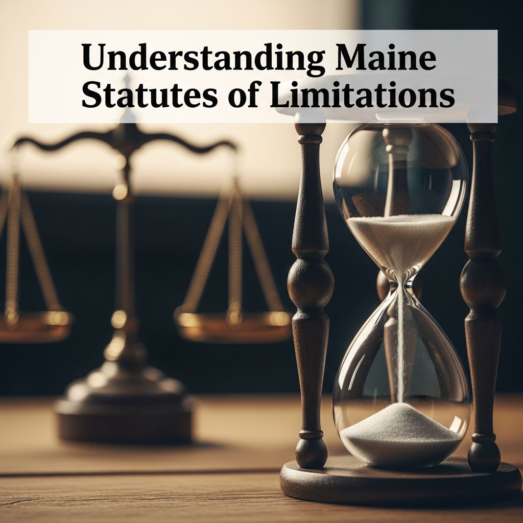 Learn how Maine’s statutes of limitations set strict legal deadlines for civil, criminal, and specialized claims.