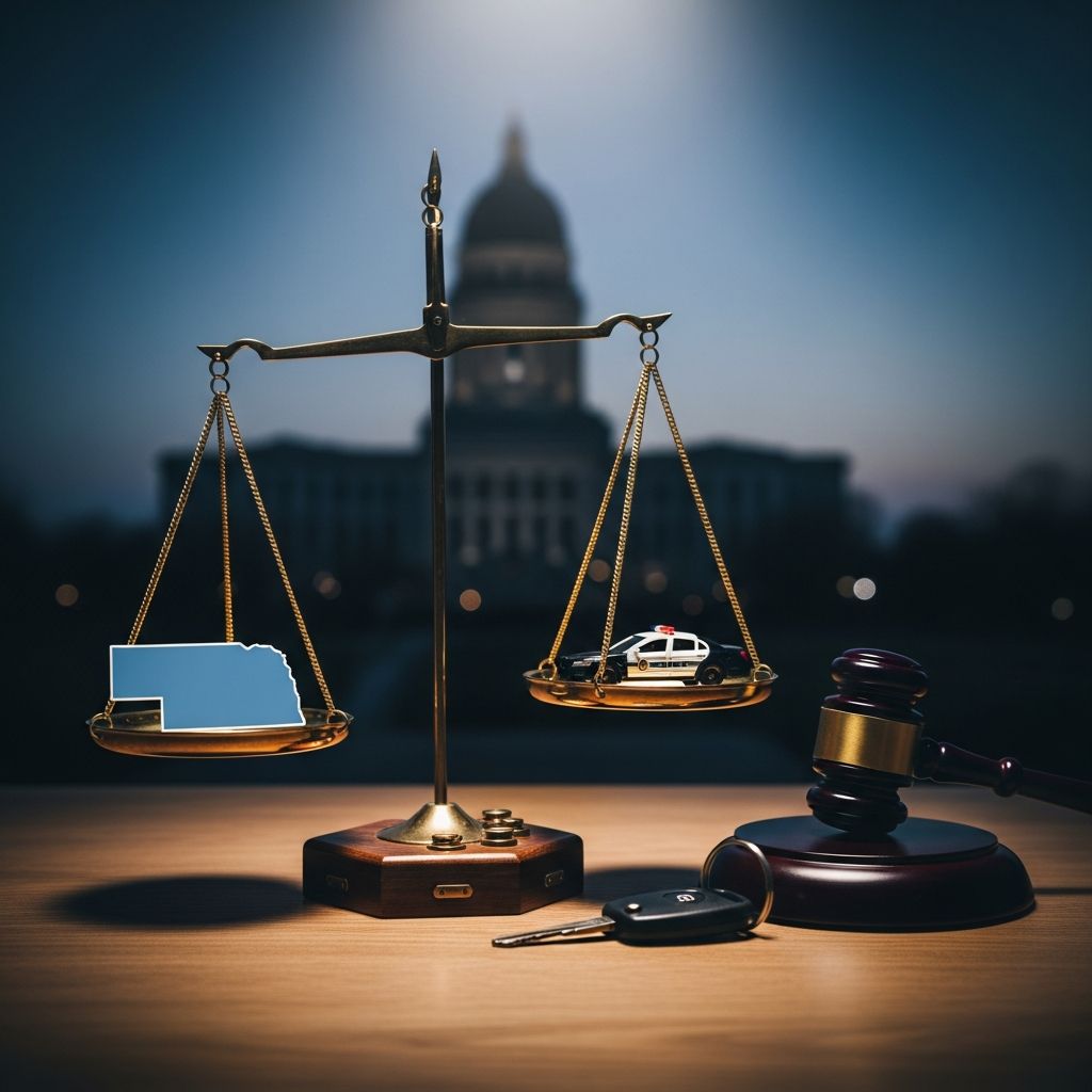 A clear guide to Nebraska DUI limits, penalties, license revocation, and your rights after an arrest.