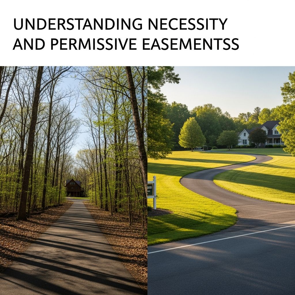Learn how necessity and permissive easements work, when they arise, and how they affect everyday property ownership and land access.