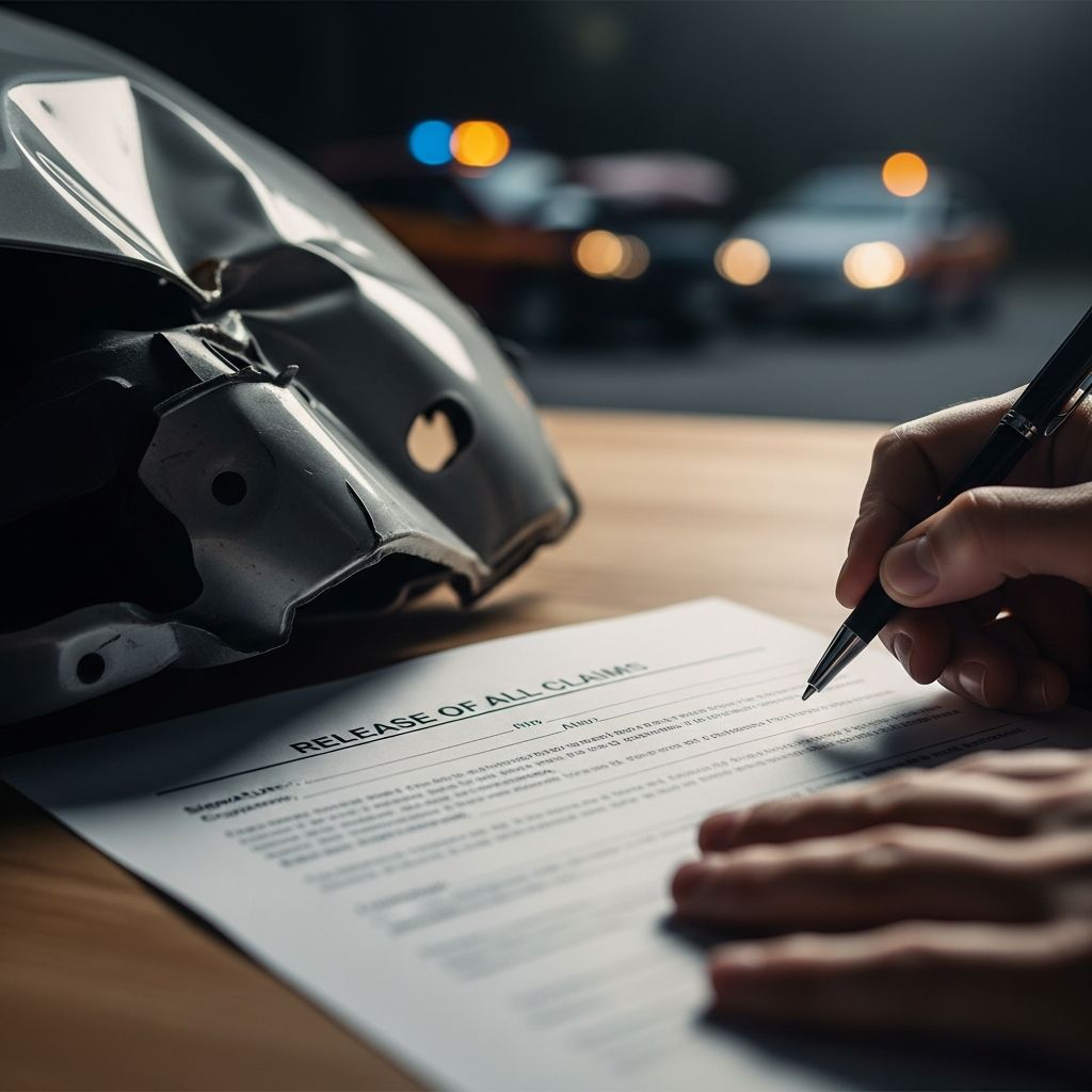 Learn how car accident release of all claims forms work, what rights you waive, and how to protect yourself before signing.
