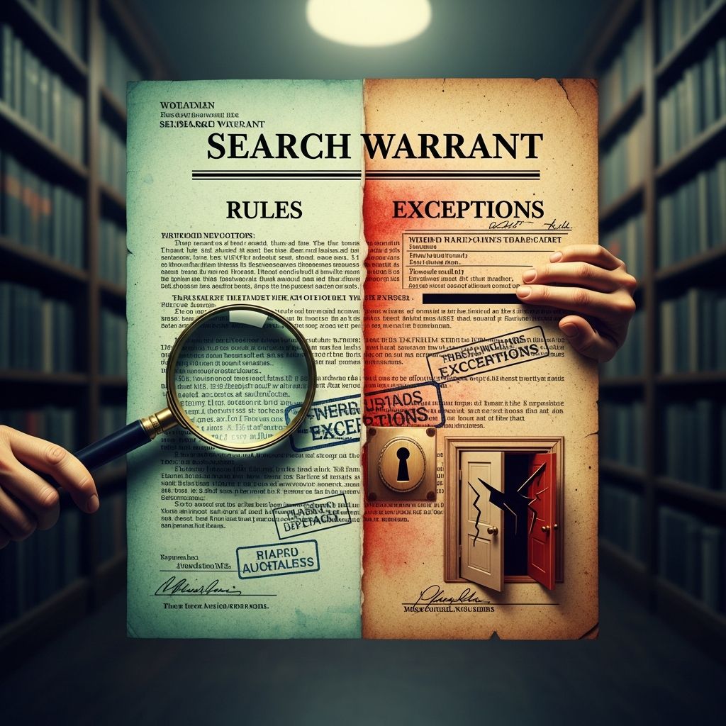 Learn how search warrants work, when they’re required, and what exceptions exist under the Fourth Amendment.