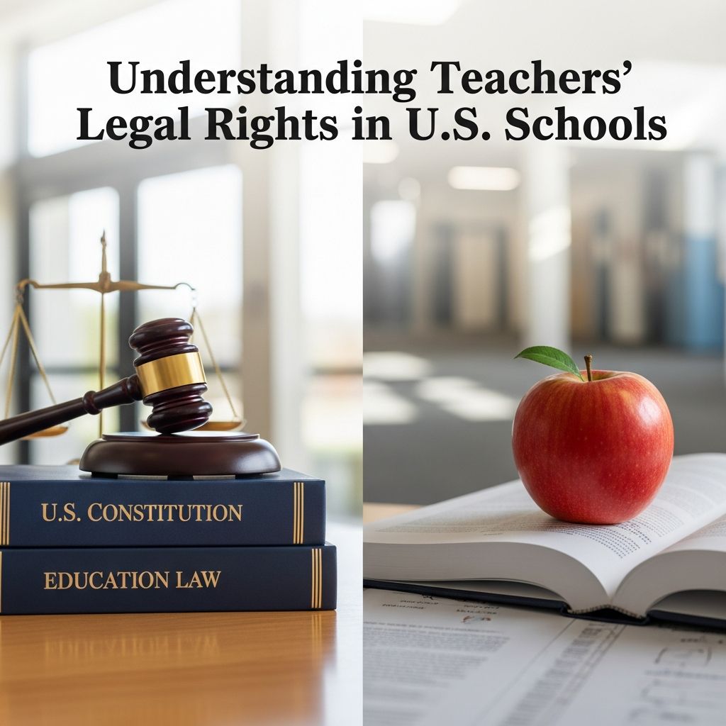 A practical legal overview of public school teachers’ rights, protections, and key responsibilities in the United States.