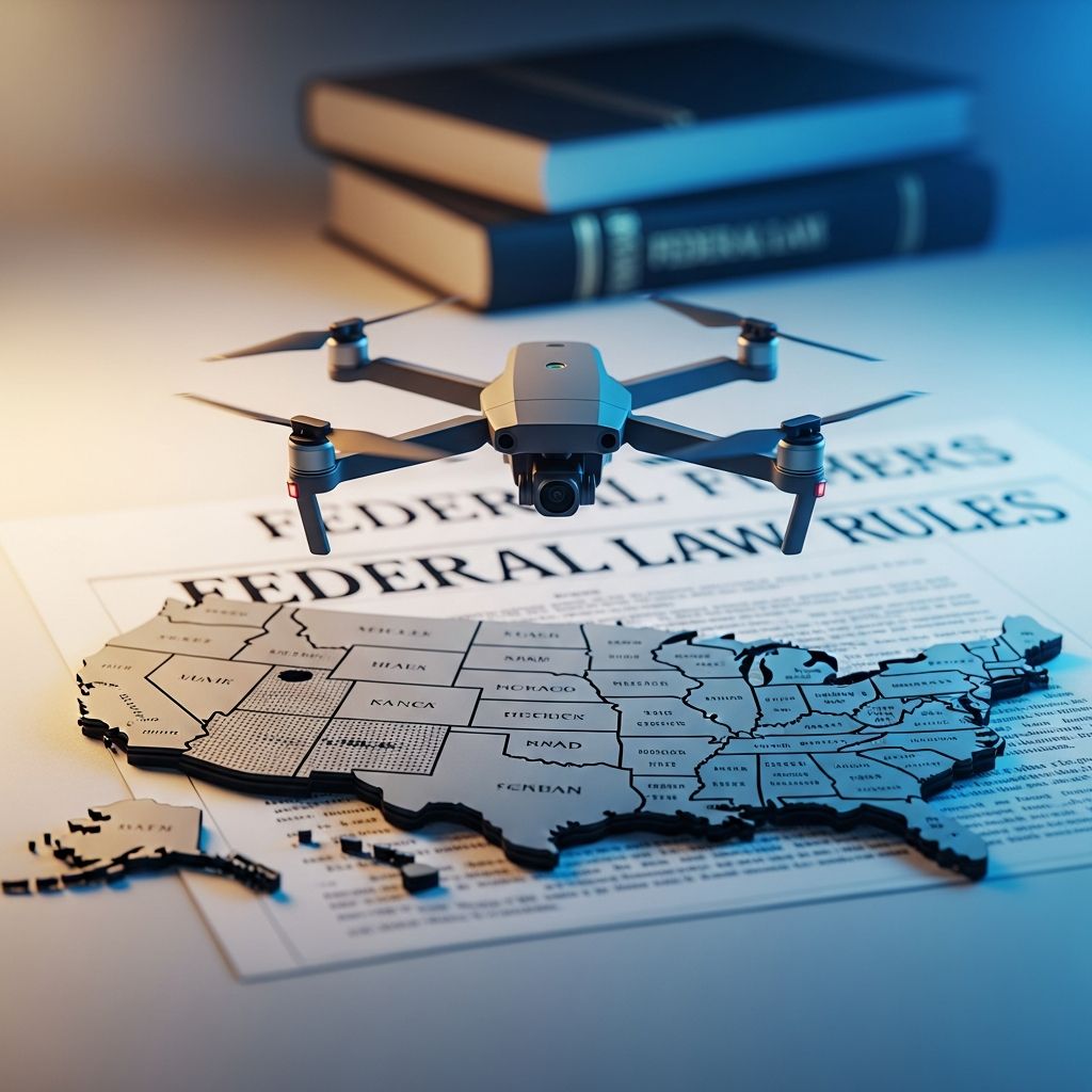 Learn how federal FAA regulations and diverse state laws shape what drone pilots can and cannot do across the United States.