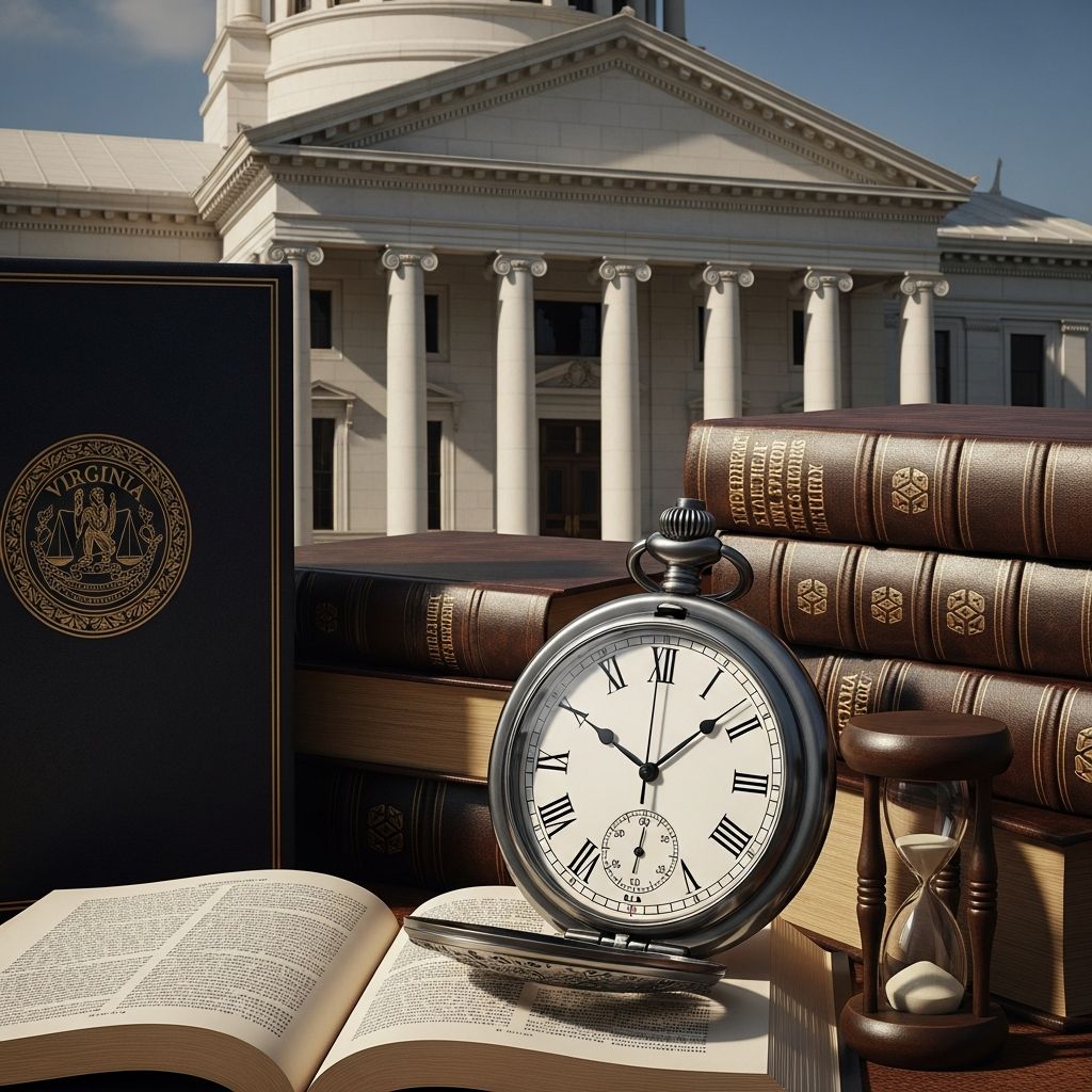 Understand Virginia’s key civil filing deadlines, tolling rules, and exceptions so you do not lose your right to bring a lawsuit.