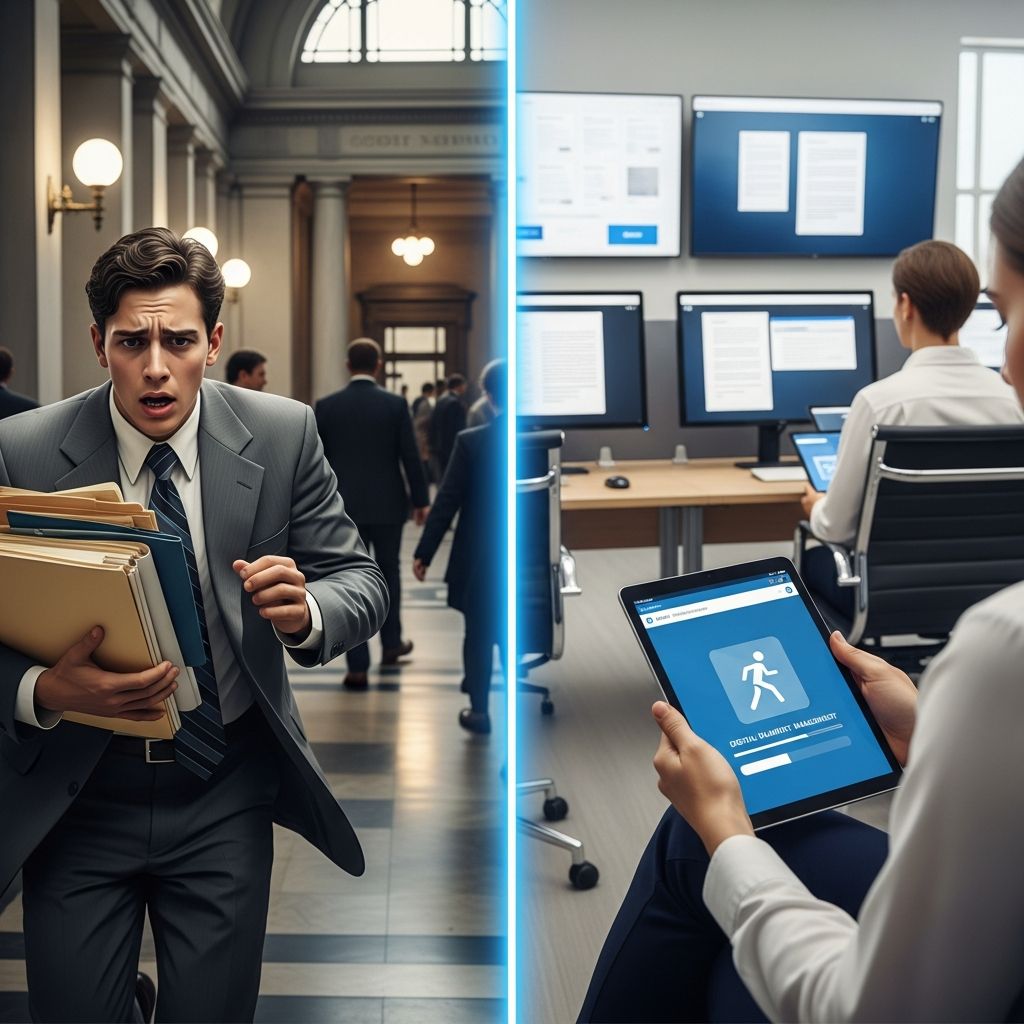 Discover how electronic filing and digital court technology are replacing traditional court runners and transforming legal operations.