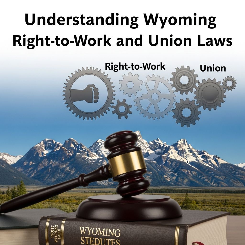 Learn how Wyoming’s right-to-work rules affect union membership, dues, and your rights in the workplace.