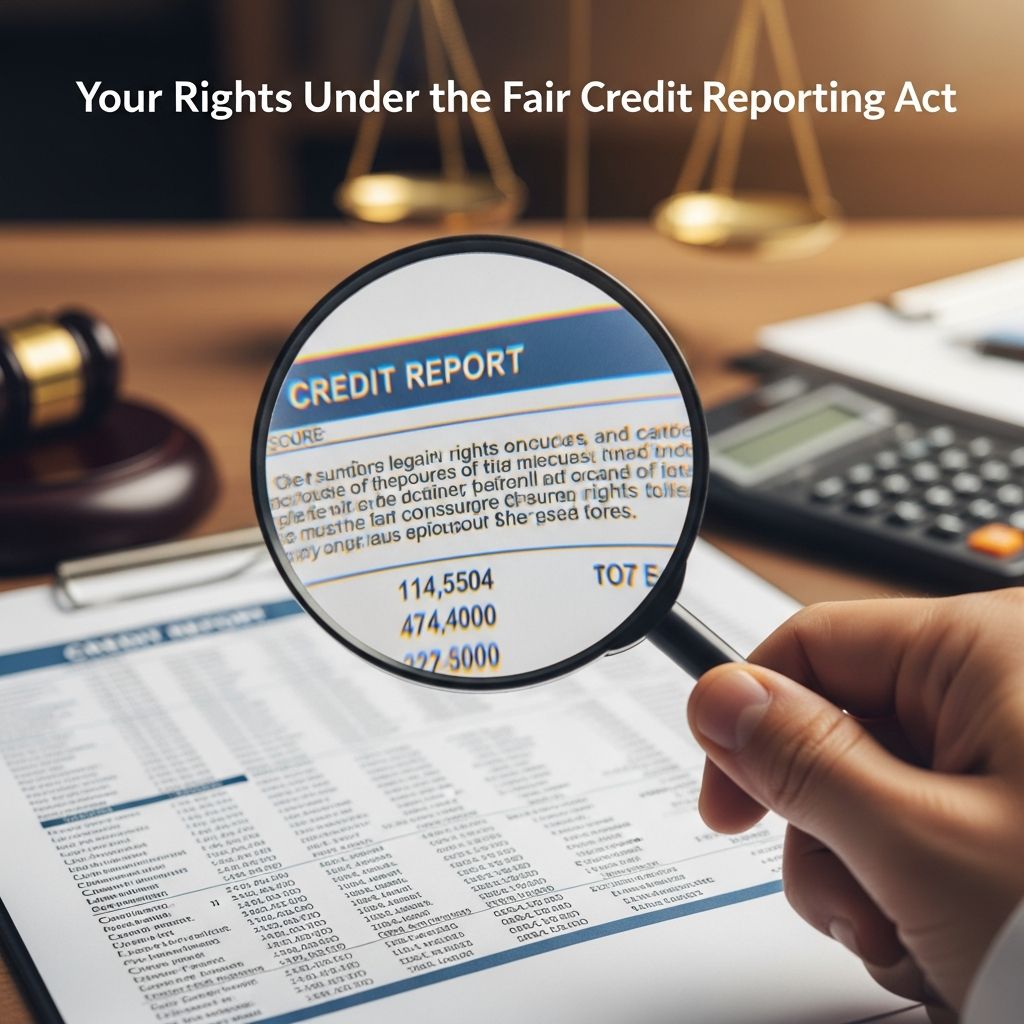 Understand how the Fair Credit Reporting Act protects your credit data, gives you control, and helps you fix mistakes in your reports.