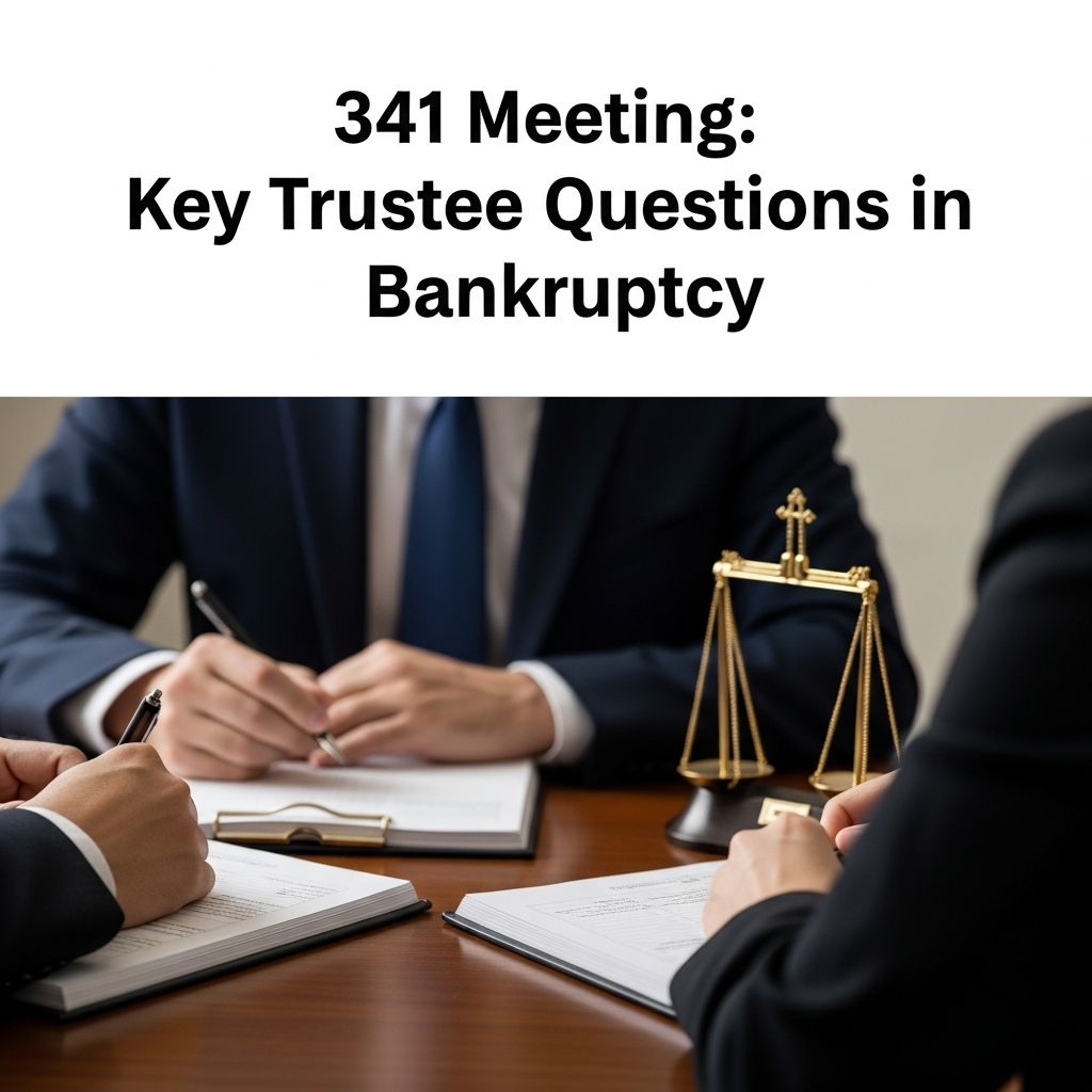 Prepare for your bankruptcy 341 meeting: Understand trustee questions, verification process, and what creditors might ask to ensure a smooth process.