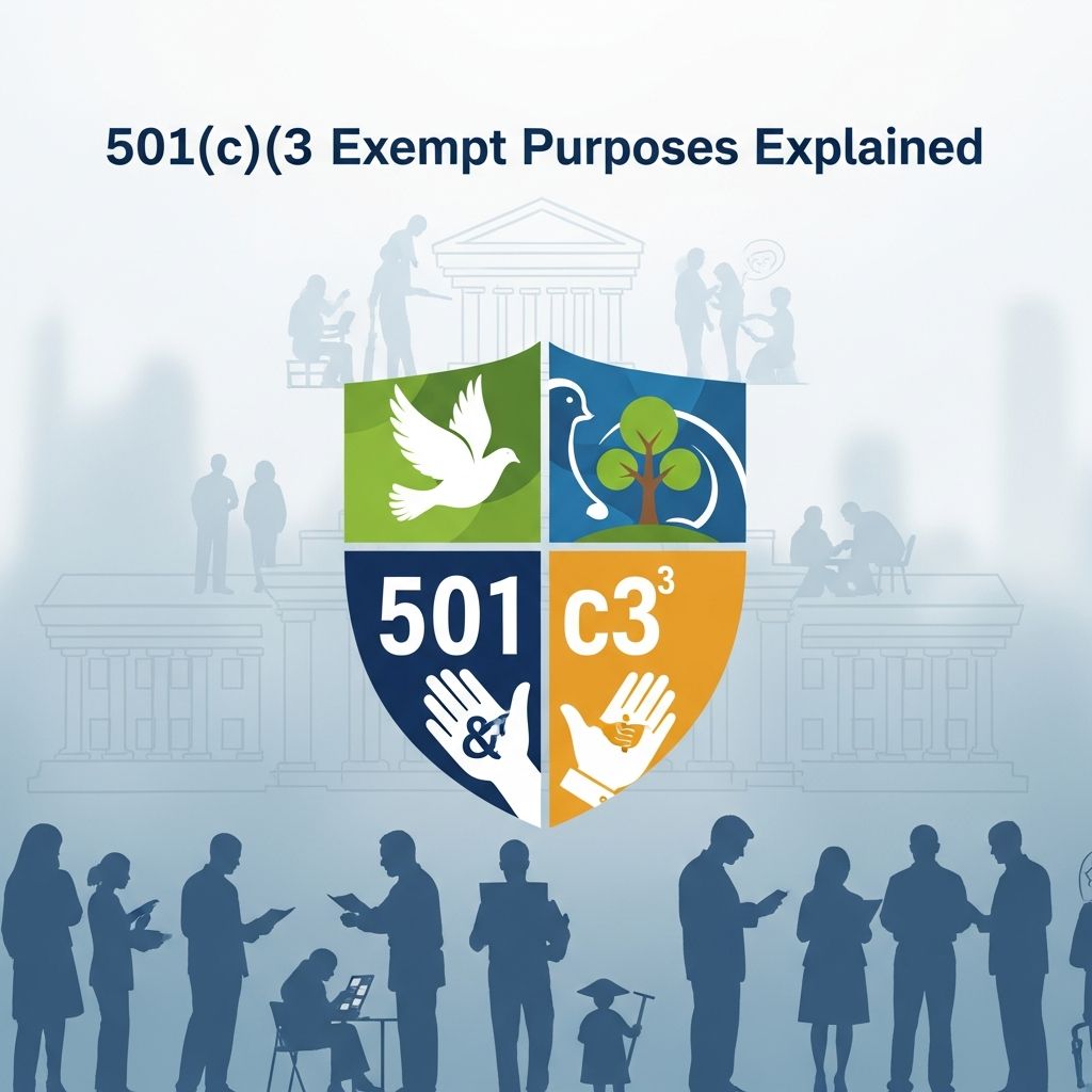 Unlock the essentials of 501(c)(3) exempt purposes: definitions, requirements, and strategies for nonprofit success and tax exemption.