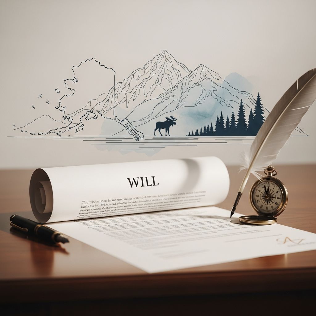 Complete guide to drafting, executing, and validating your will under Alaska law.