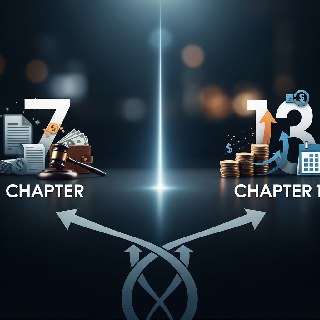 Navigate bankruptcy options: Understanding liquidation versus reorganization for debt relief.