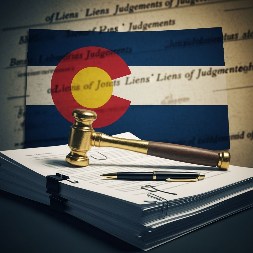 Master Colorado judgment liens: creation, enforcement, duration, and strategies for creditors to secure debts effectively.