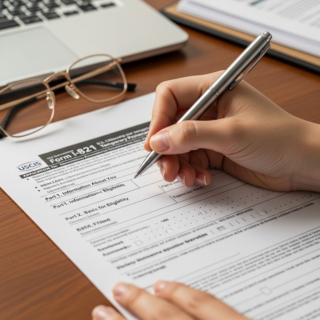 Step-by-step instructions for filing Form I-821 to secure Temporary Protected Status and remain safely in the U.S.