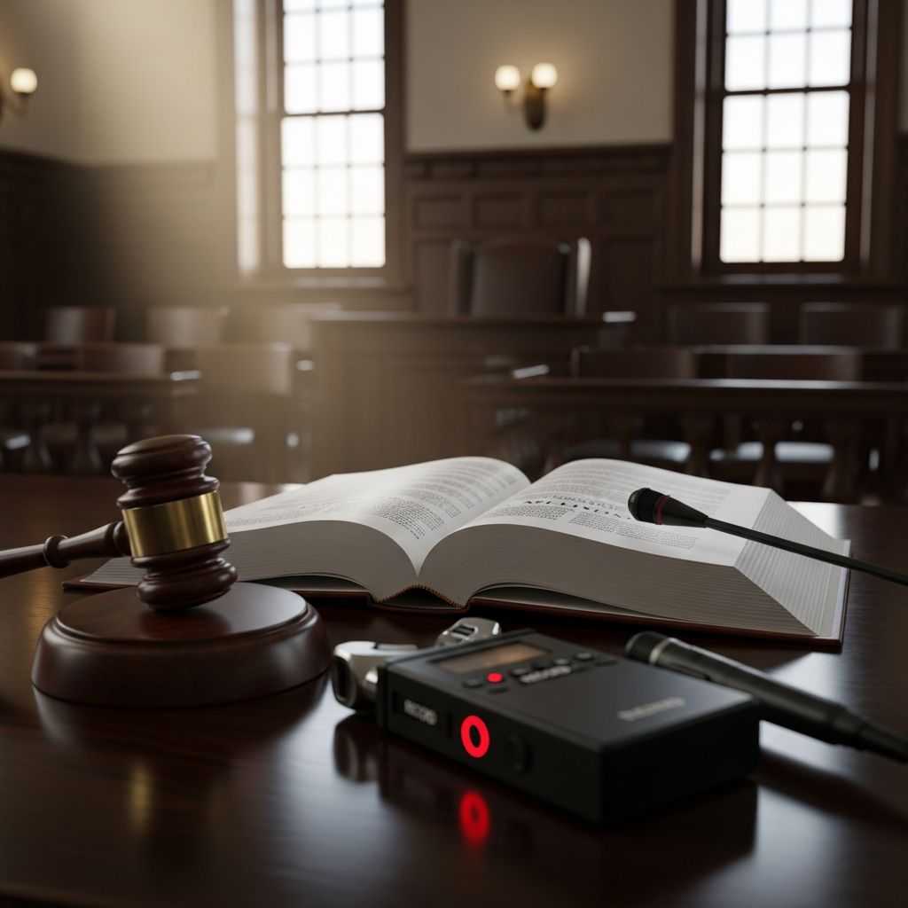 Learn the regulations governing courtroom recordings and how to obtain official court records.