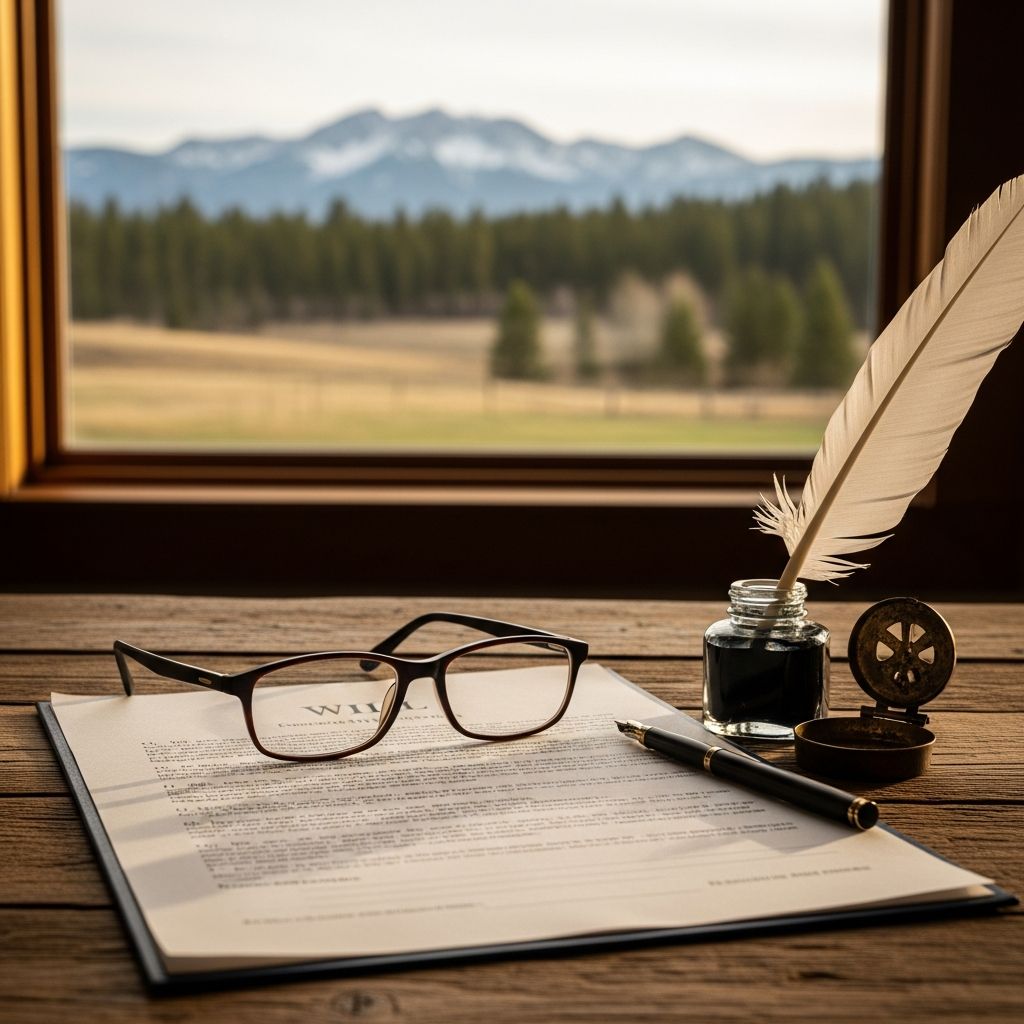 Comprehensive guide to creating, validating, and managing a legally binding will under Montana law for secure asset distribution.