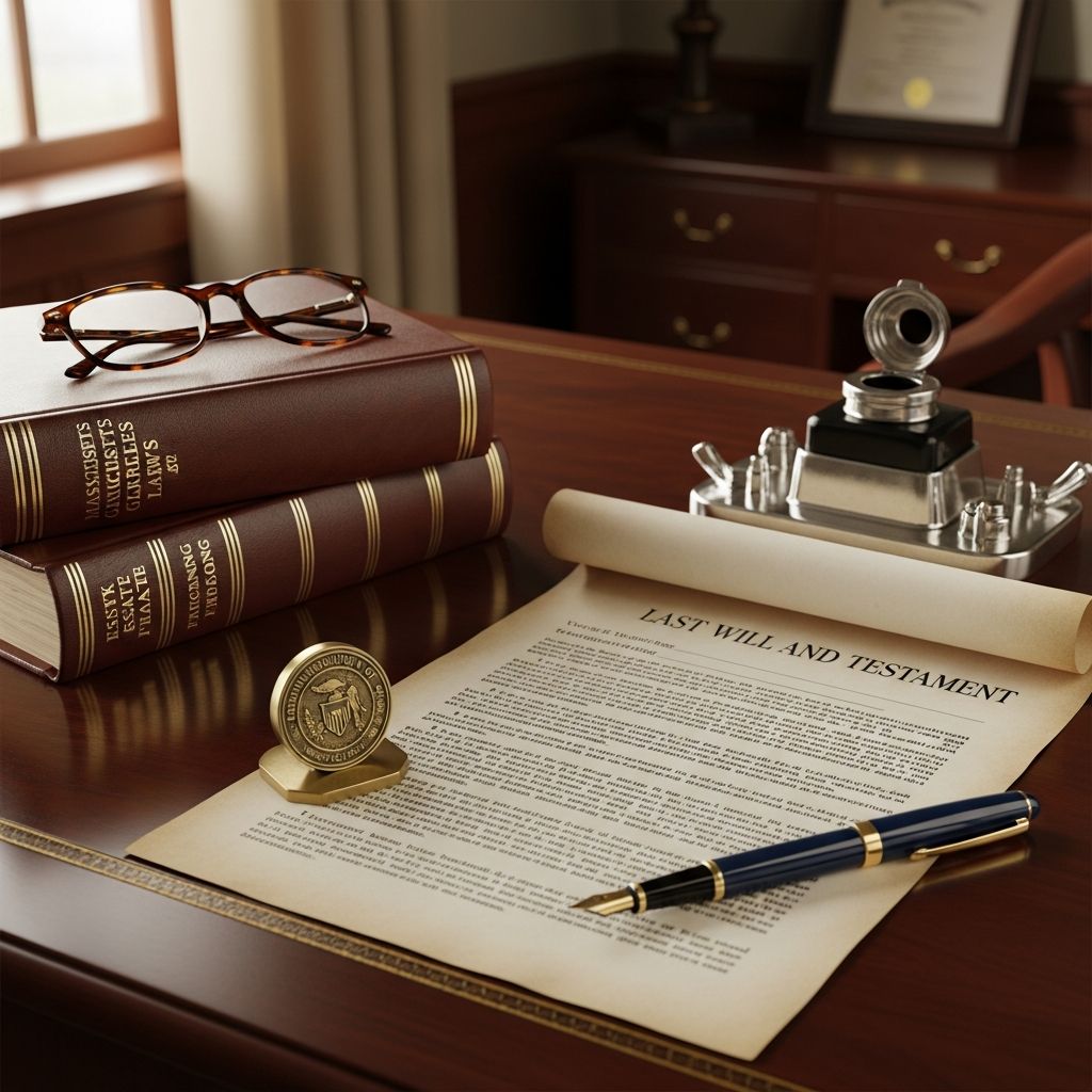 Essential guide to drafting, executing, and maintaining a legally binding will under Massachusetts law for secure estate distribution.