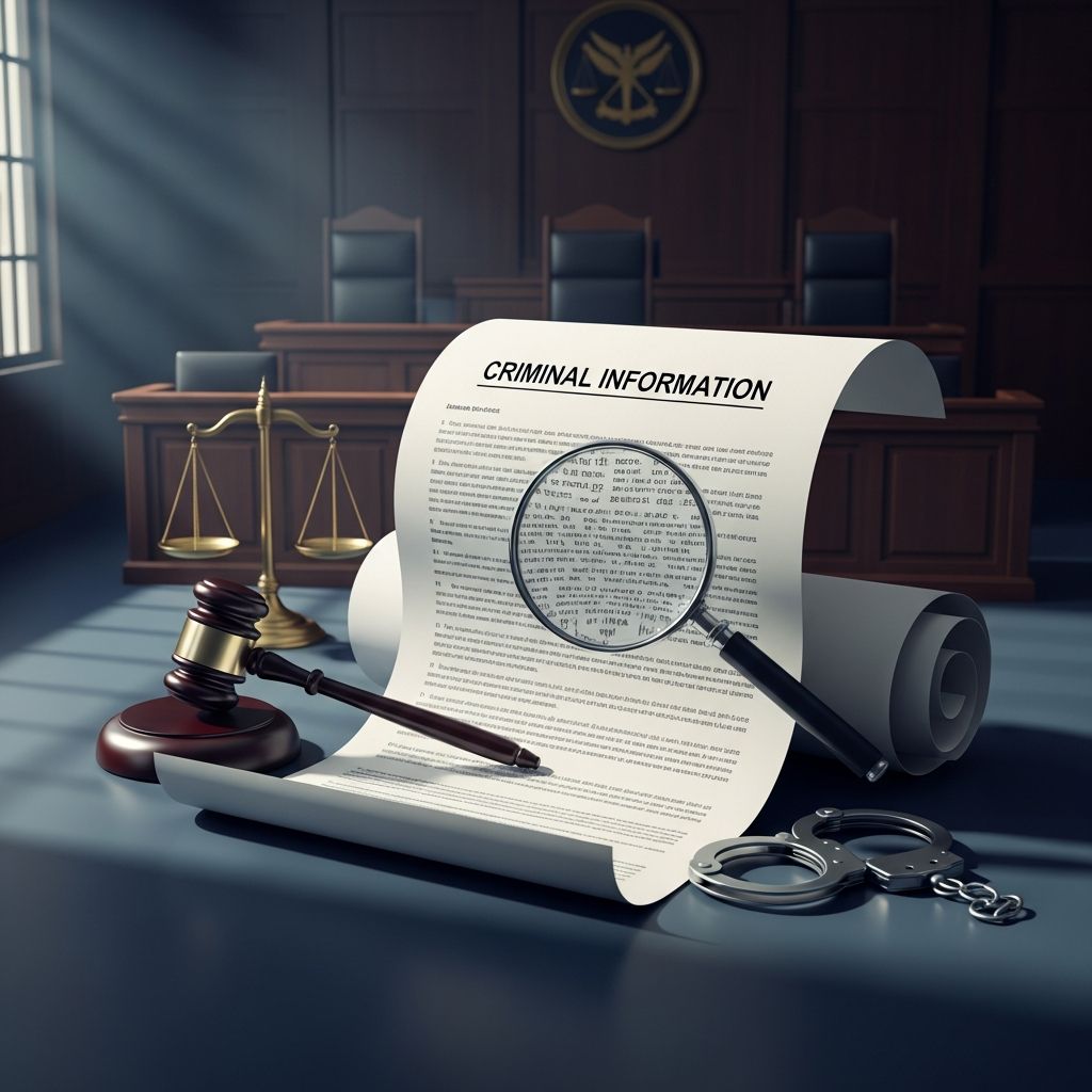 Unlock the essentials of criminal informations: how prosecutors charge crimes without grand juries, procedures, and defendant rights.