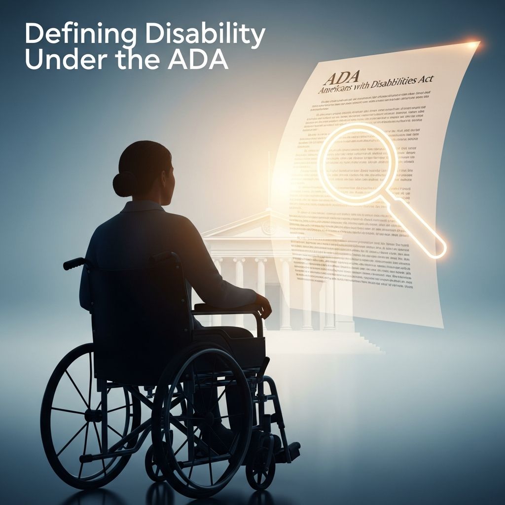 Understand the ADA's legal definition of disability, protections, and how it applies to employment, public services, and daily life.