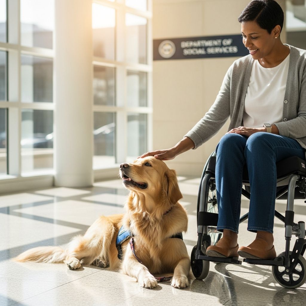 Comprehensive guide to Delaware's rules for service dogs, emotional support animals, and trainer access rights in public spaces.