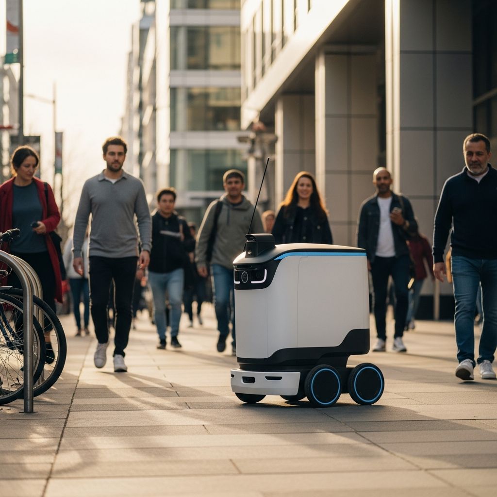 As sidewalk delivery bots gain legal traction, debates rage over safety, access, and urban equity in evolving robot regulations.
