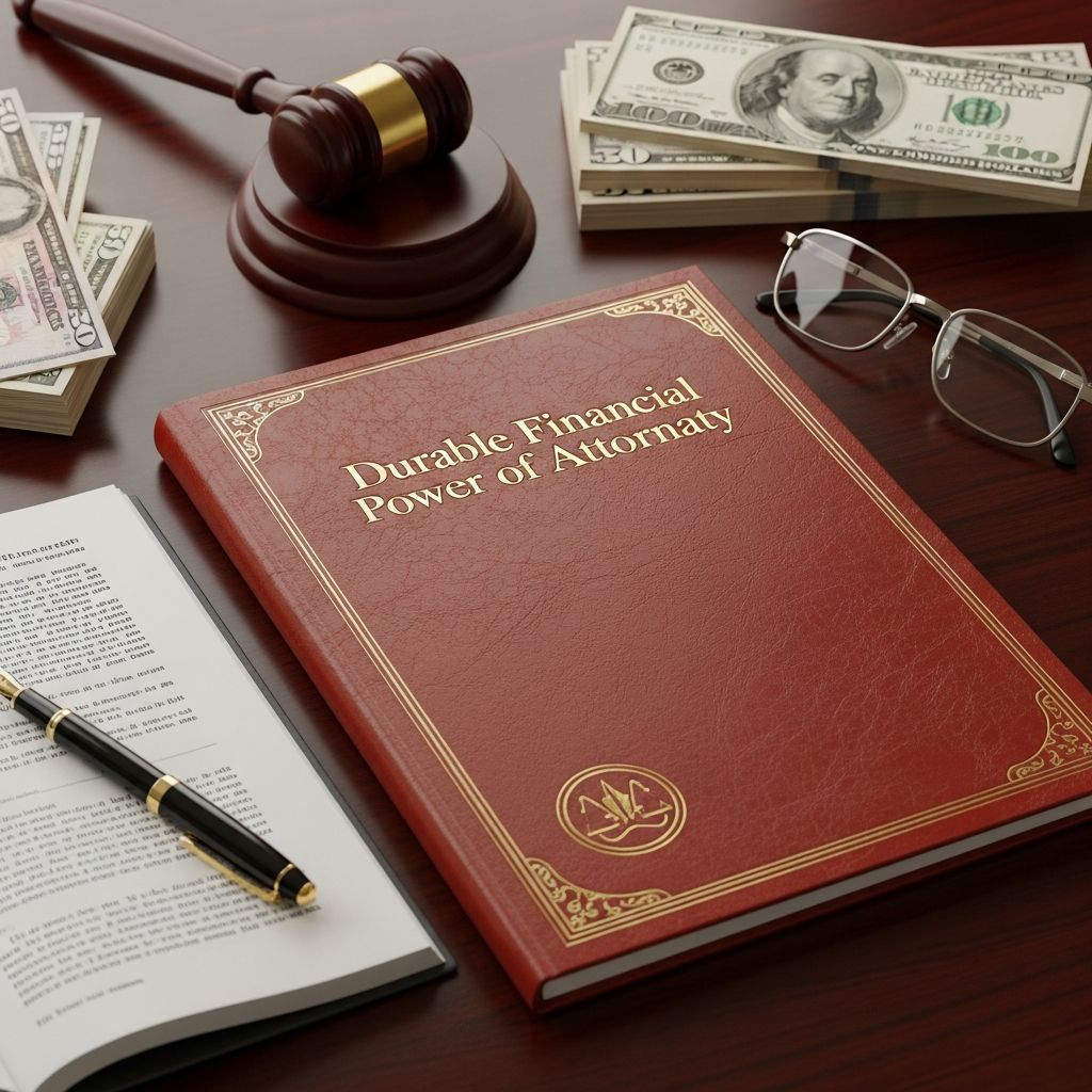 Essential guide to creating a durable financial power of attorney for seamless asset management during incapacity.
