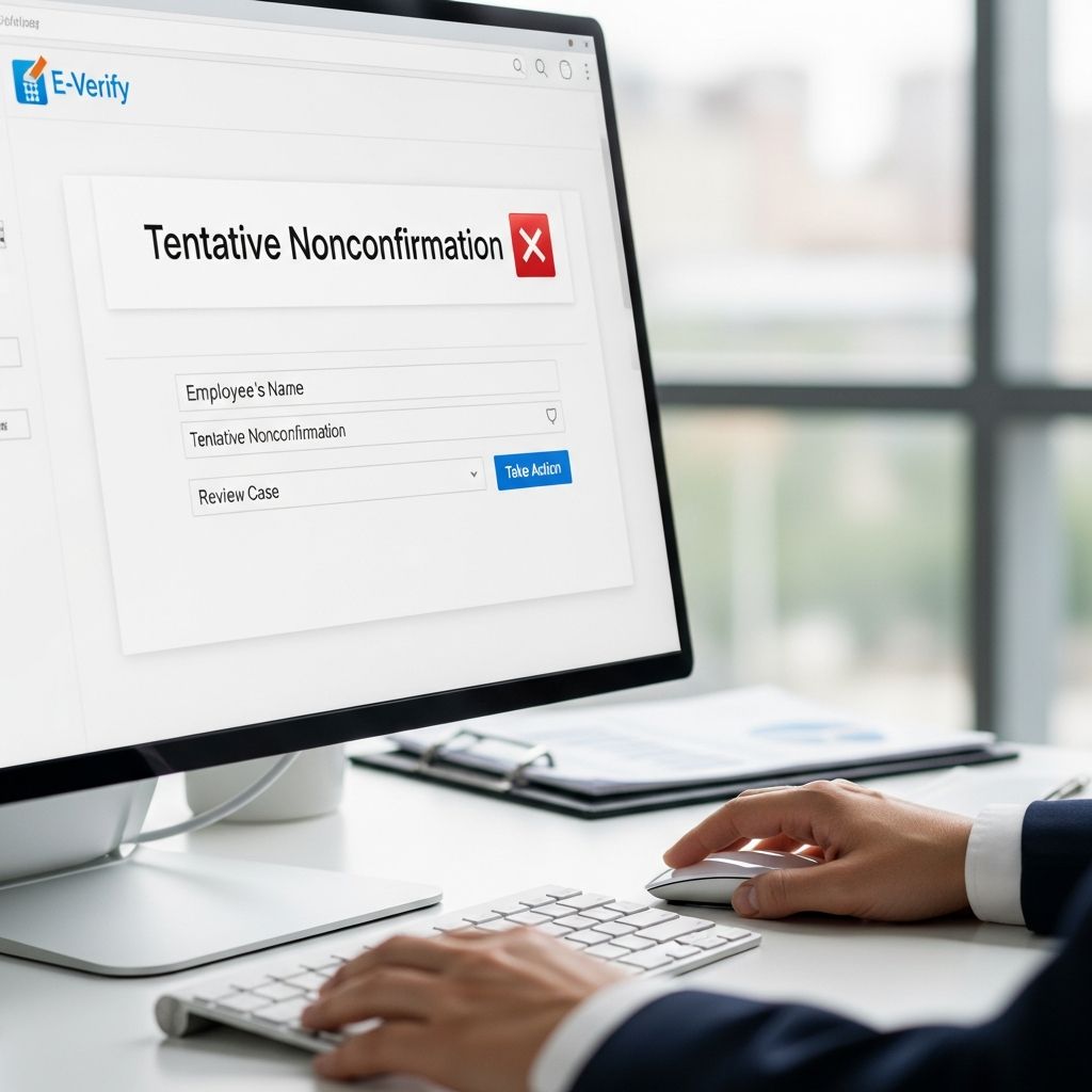 Comprehensive guide for employers on managing E-Verify tentative nonconfirmations, ensuring compliance and protecting employee rights.