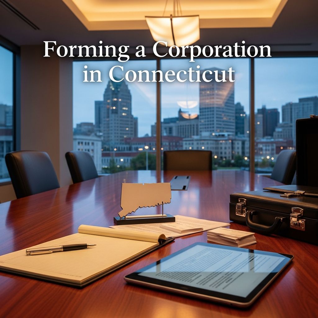 Complete guide to establishing a corporation in Connecticut: from naming to compliance and beyond.