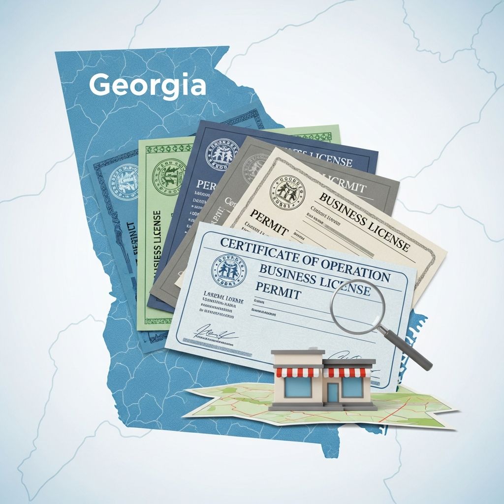 Comprehensive guide to securing business licenses and permits for startups in Georgia, covering state, local, and federal rules.