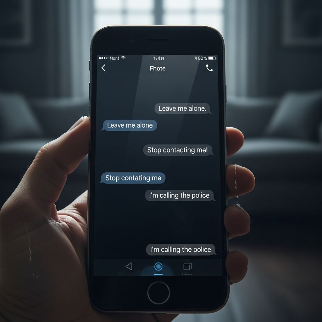 Know when text harassment crosses the line requiring law enforcement intervention and documentation.