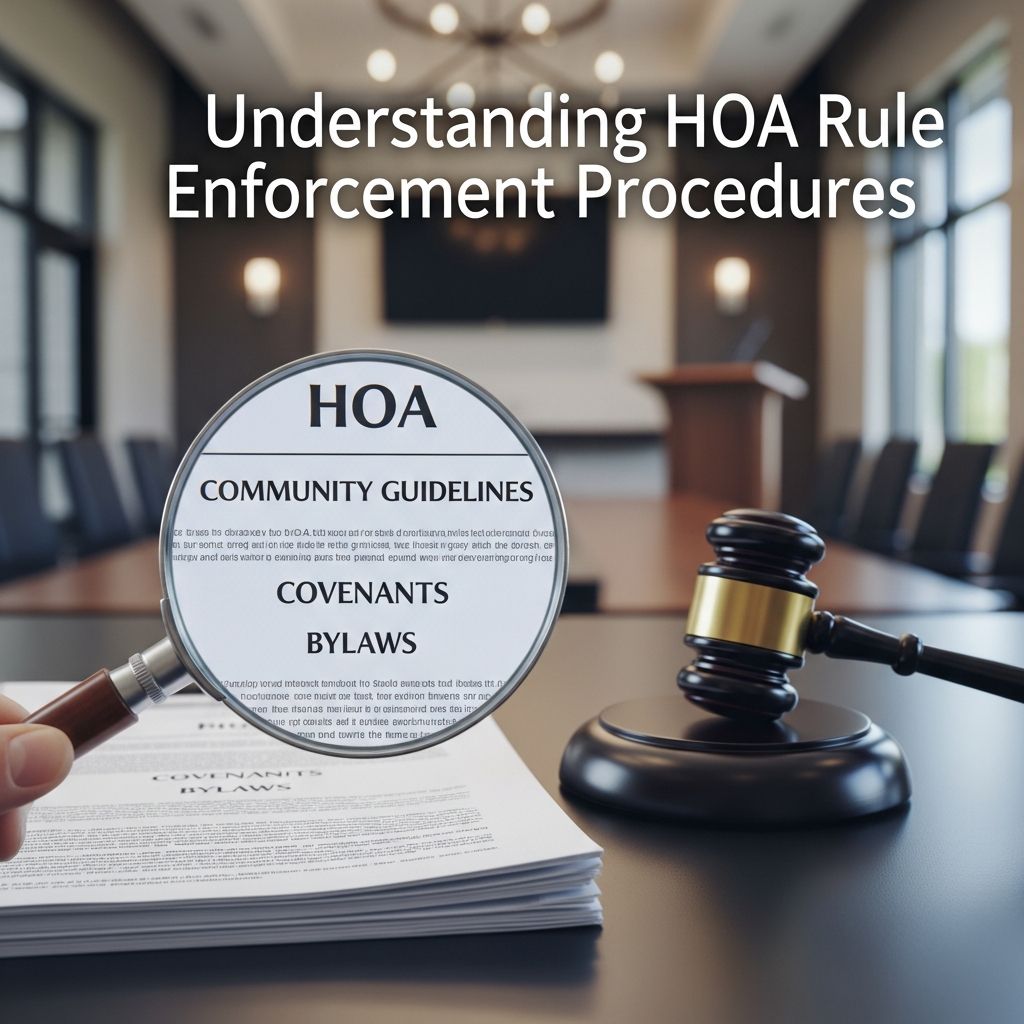 Understanding HOA Rule Enforcement Procedures Learn the legal process HOAs use to enforce community rules and what homeowners should expect.