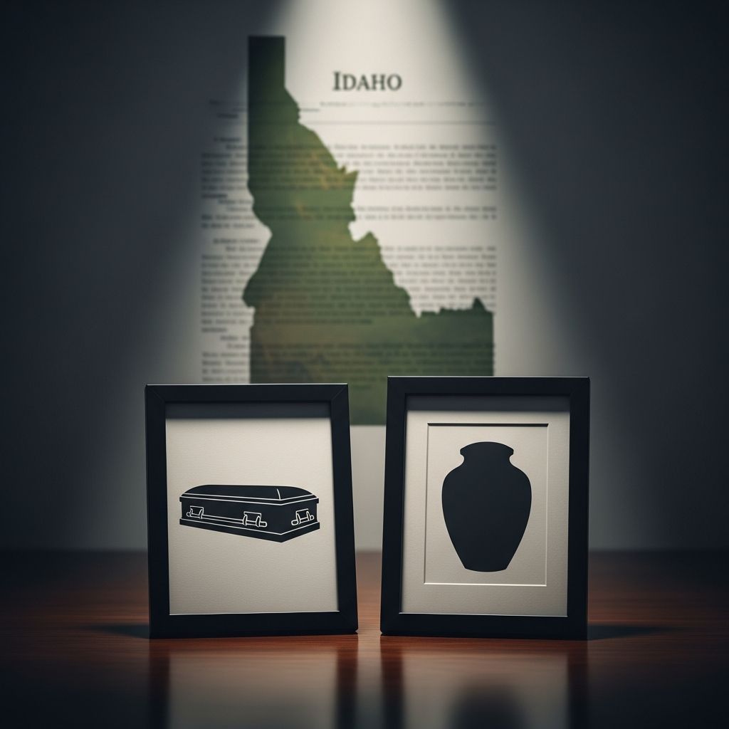 Comprehensive guide to Idaho's rules on body disposition, from permits and embalming to scattering ashes and indigent care.