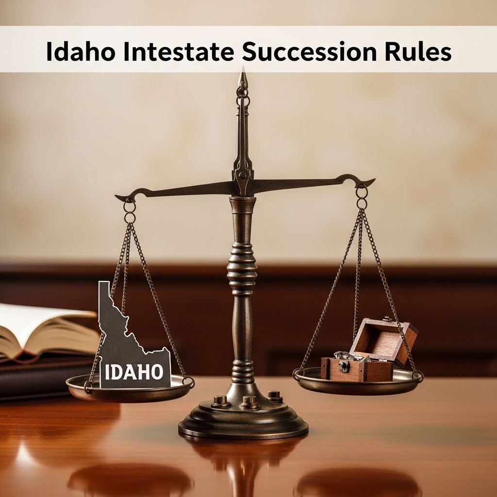 Understand Idaho's intestate succession laws: how assets distribute without a will, spousal rights, and family inheritance priorities.