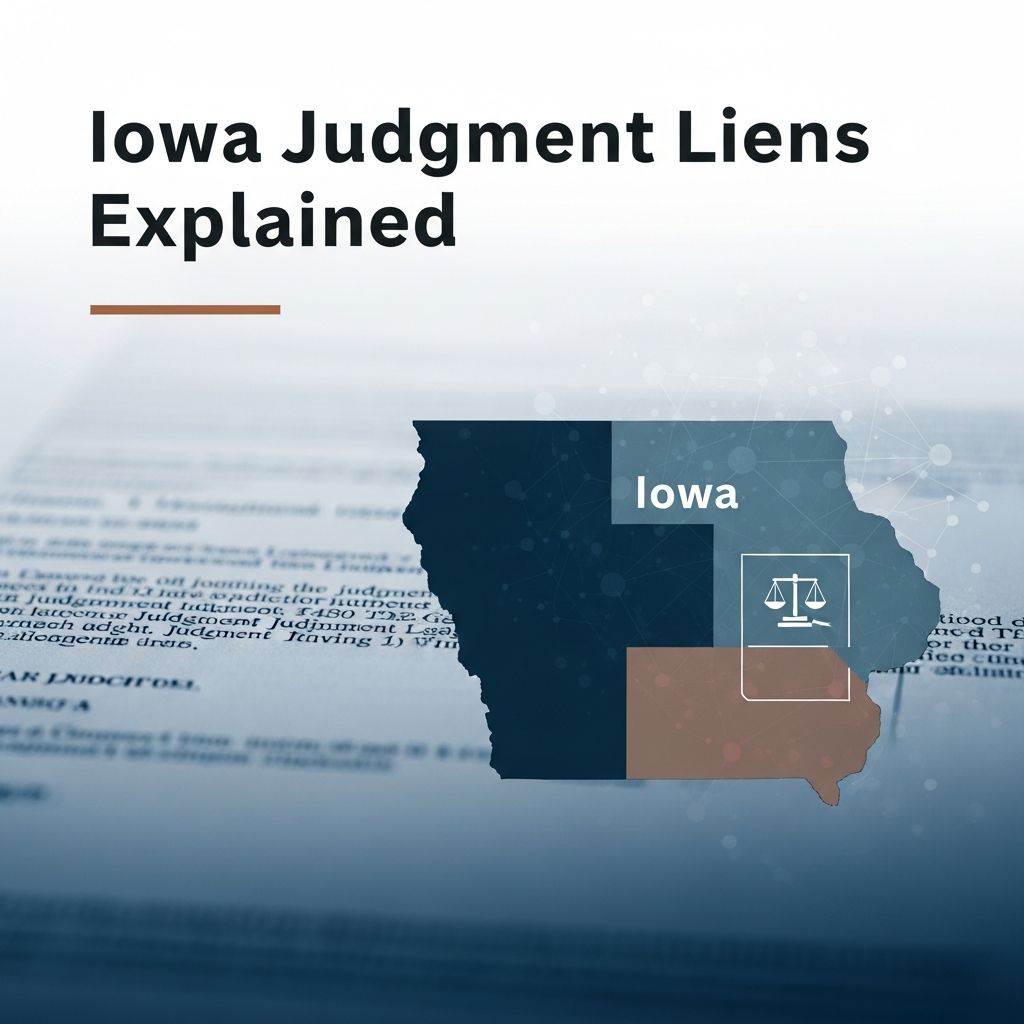 Comprehensive guide to judgment liens in Iowa: creation, enforcement, duration, exemptions, and strategies for creditors and debtors.