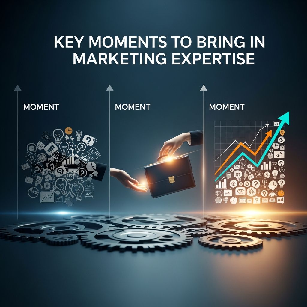 Discover the critical business stages where professional marketing support transforms growth challenges into scalable success.