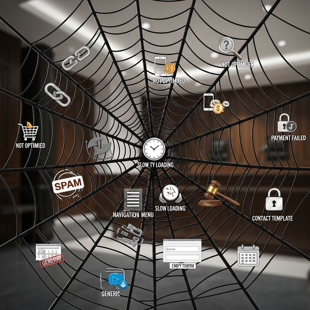 Discover 25 critical mistakes that can harm your law firm's online presence, credibility, and client acquisition efforts.