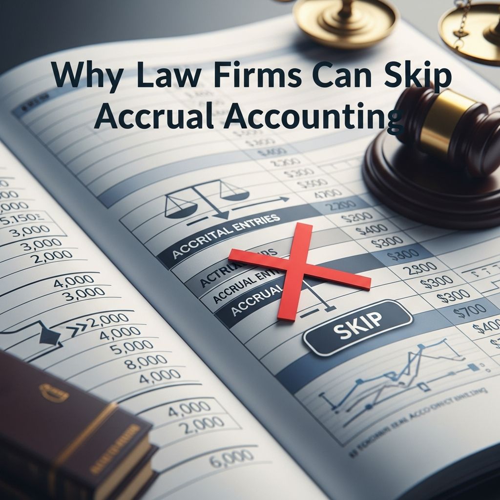 Discover why most law firms thrive on cash accounting and why forcing accrual method harms efficiency and client service.