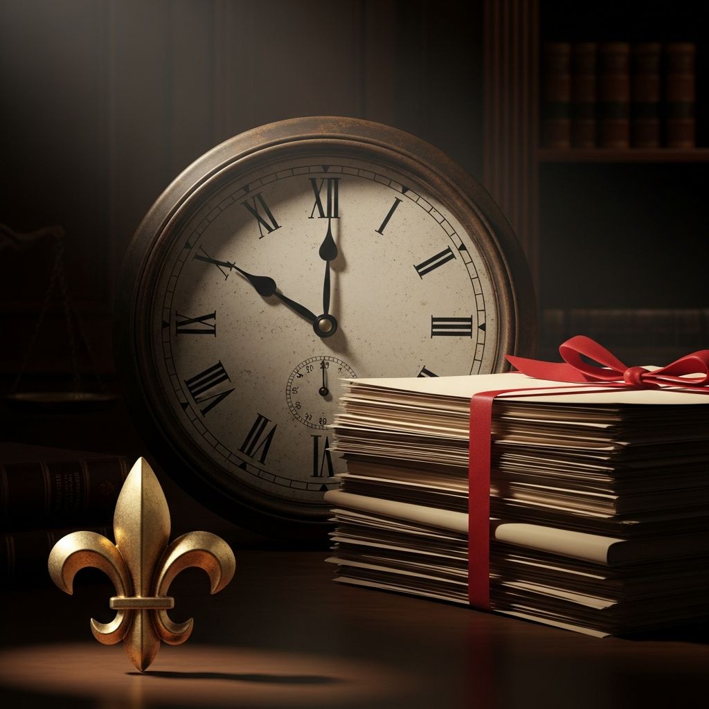 Understand Louisiana's two-year deadline for injury claims post-2024 changes, exceptions, and steps to protect your rights effectively.