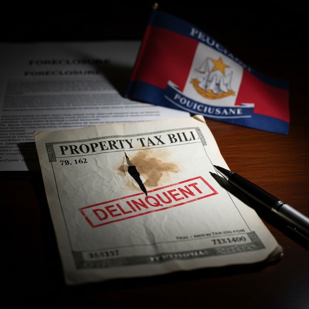 Unpaid property taxes in Louisiana trigger liens, auctions, and potential loss of ownership—learn the timeline, penalties, and redemption options to safeguard your investment.