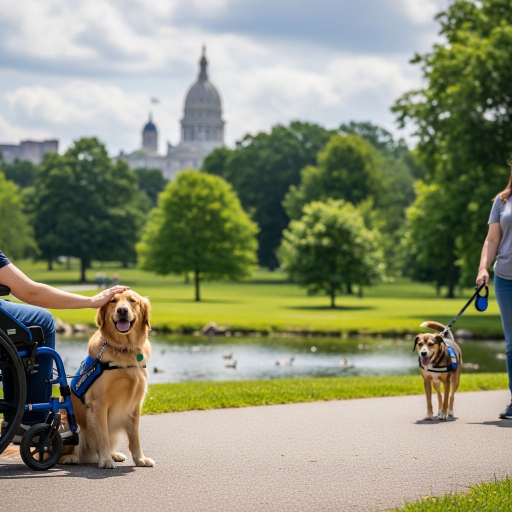 Comprehensive guide to Michigan laws on service dogs, emotional support animals, public access, housing rights, and penalties for fraud.