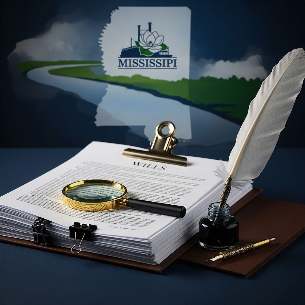 Essential guide to creating a legally valid will in Mississippi, covering requirements, types, revocation, and protection for your legacy.