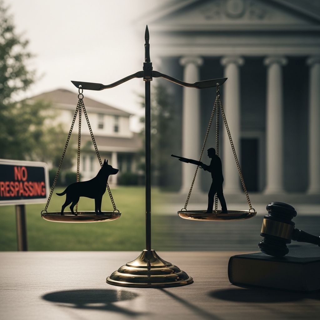 Understand your legal options when a neighbor shoots your trespassing dog, from state laws to potential lawsuits and prevention tips.